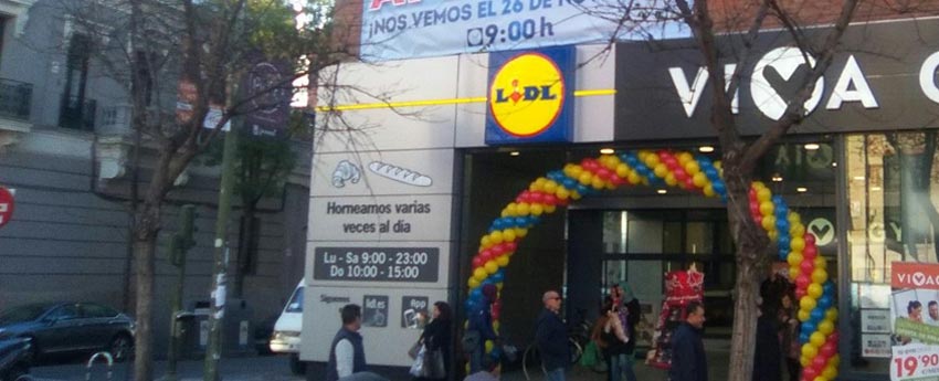 Supermercado Lidl en Ronda de Valencia de Madrid